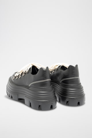 Mocassins plateformes en cuir - Noir