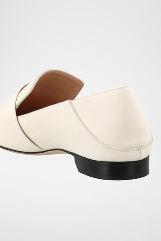 Ballerines en cuir - Blanc cassé