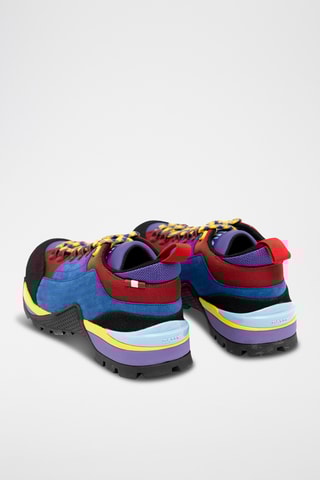 Mocassins en cuir - Bleu et rouge