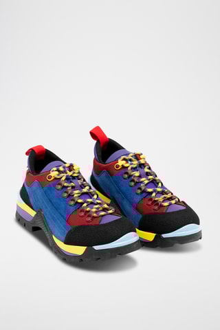 Mocassins en cuir - Bleu et rouge