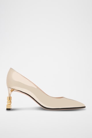 Escarpins vernis - Beige doré