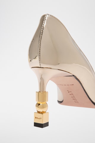 Escarpins vernis - Beige doré