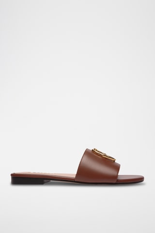 Mules en cuir - Marron