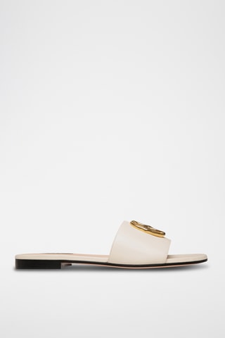 Mules en cuir - Beige