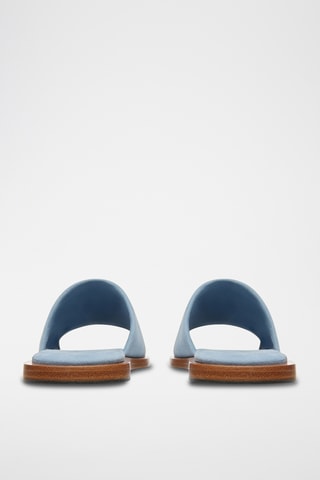 Mules en cuir - Bleu