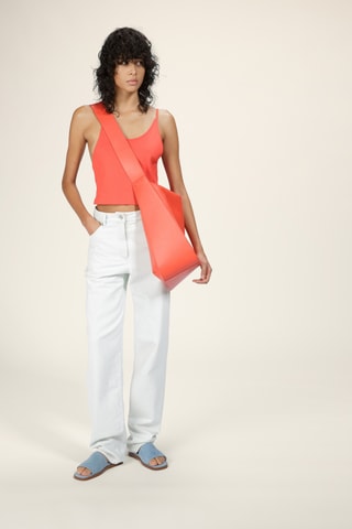 Mules en cuir - Bleu