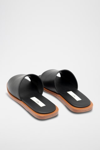 Mules en cuir - Noir