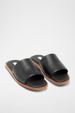 Mules en cuir - Noir