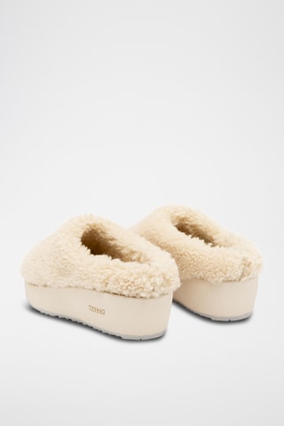 Slippers plateformes - Beige
