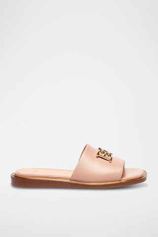 Mules en cuir - Beige