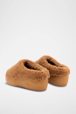 Slippers plateformes - Camel