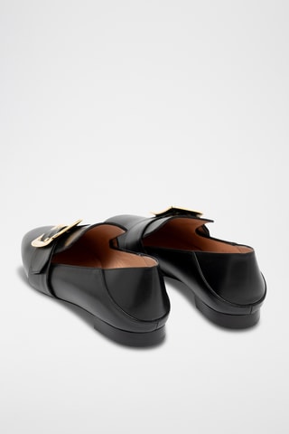 Slippers en cuir - Noir