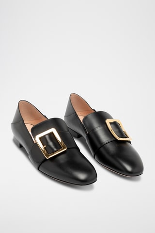 Slippers en cuir - Noir