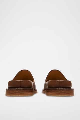 Slippers en cuir - Marron