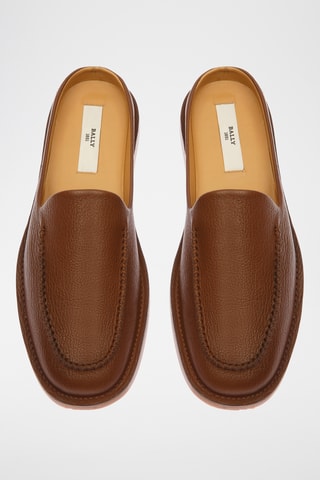 Slippers en cuir - Marron