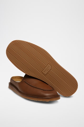 Slippers en cuir - Marron