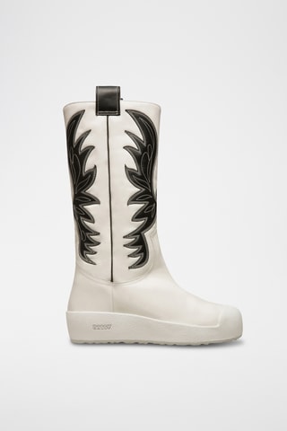 Boots en cuir - Blanc