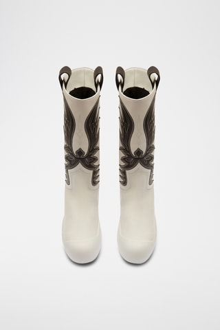 Boots en cuir - Blanc