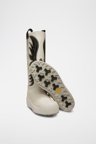 Boots en cuir - Blanc