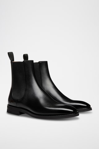 Bottines en cuir - Noir