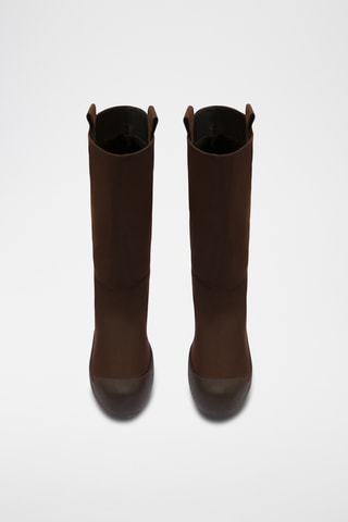 Boots en cuir - Marron