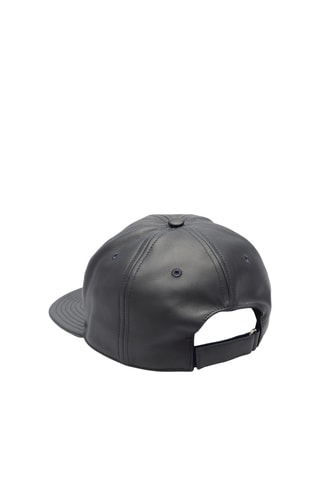 Casquette en cuir - Bleu marine