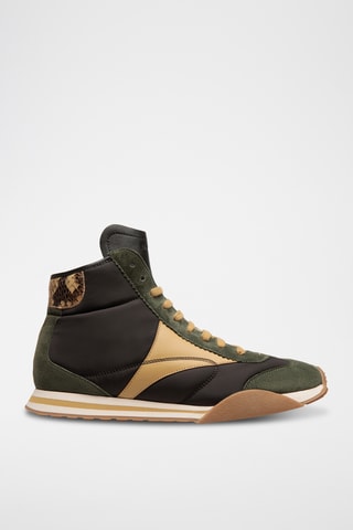 Sneakers montantes en cuir - Noir