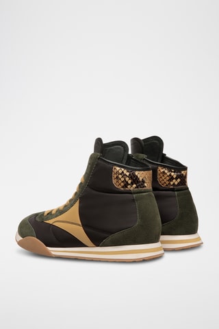 Sneakers montantes en cuir - Noir