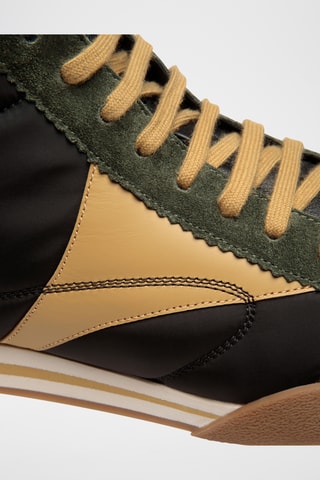 Sneakers montantes en cuir - Noir