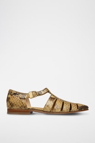 Sandales en cuir - Jaune