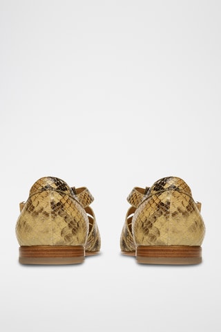 Sandales en cuir - Jaune