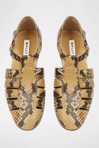 Sandales en cuir - Jaune