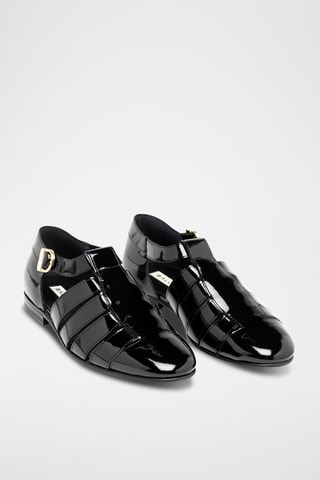 Sandales vernies en cuir - Noir