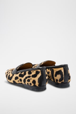 Mocassins en cuir - Beige et noir