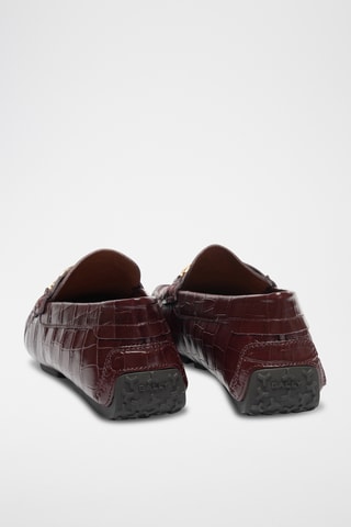Mocassins vernis en cuir - Bordeaux