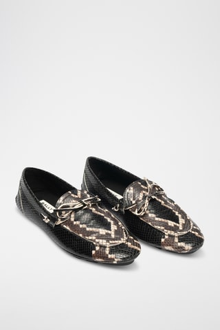 Mocassins en cuir - Noir