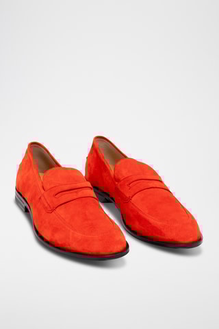 Mocassins en cuir - Orange