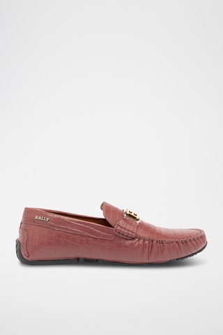 Mocassins en cuir - Rouge foncé