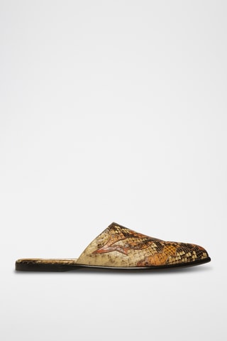 Slippers en cuir - Jaune