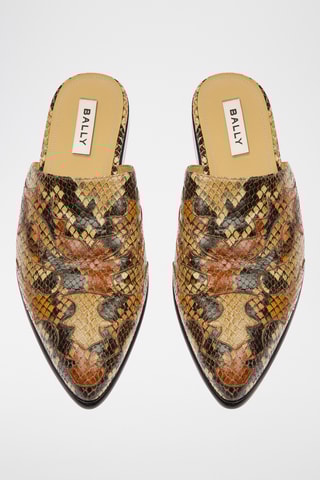 Slippers en cuir - Jaune