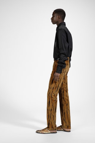 Slippers en cuir - Jaune