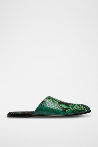 Slippers en cuir - Vert