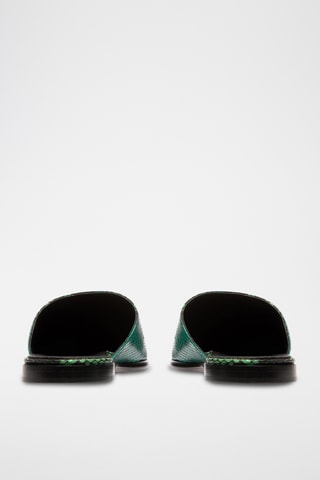 Slippers en cuir - Vert