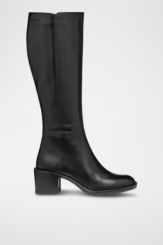 Bottes en cuir de veau Serilda - Noir