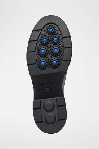 Mocassins à talons en cuir de veau nubuck Spherica - Taupe