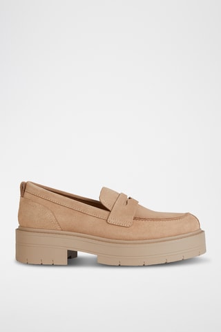 Mocassins plateformes en nubuck Spherica - Beige