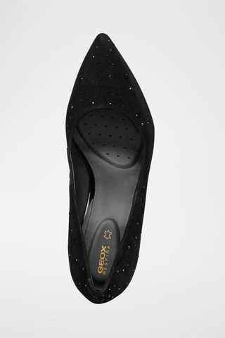 Escarpins en cuir de chèvre nubuck Faviola - Noir