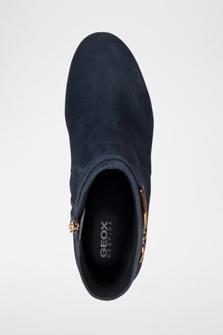 Bottines en cuir de chèvre nubuck Eleana - Bleu cobalt