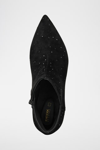 Bottines en cuir de mouton nubuck Faviola - Noir