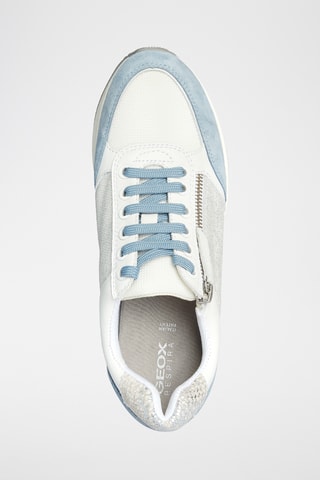 Baskets plateformes en cuir Kency - Blanc et ciel